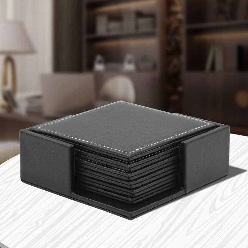 6pcs/Set Business Leather Coas - огляд і ціна Leather Desk Pad