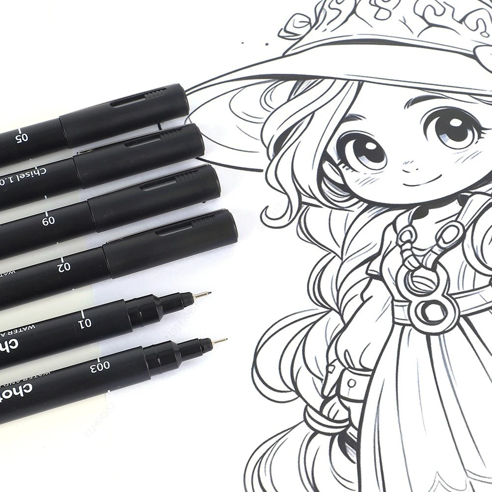 Black Micro Pens,15 Sizes,Wate - огляд і ціна Copic Marker Sketch