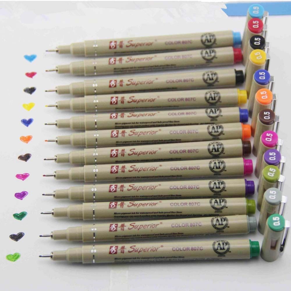12 Colors Porous-Point Pens Dr - огляд і ціна Copic Marker Sketch