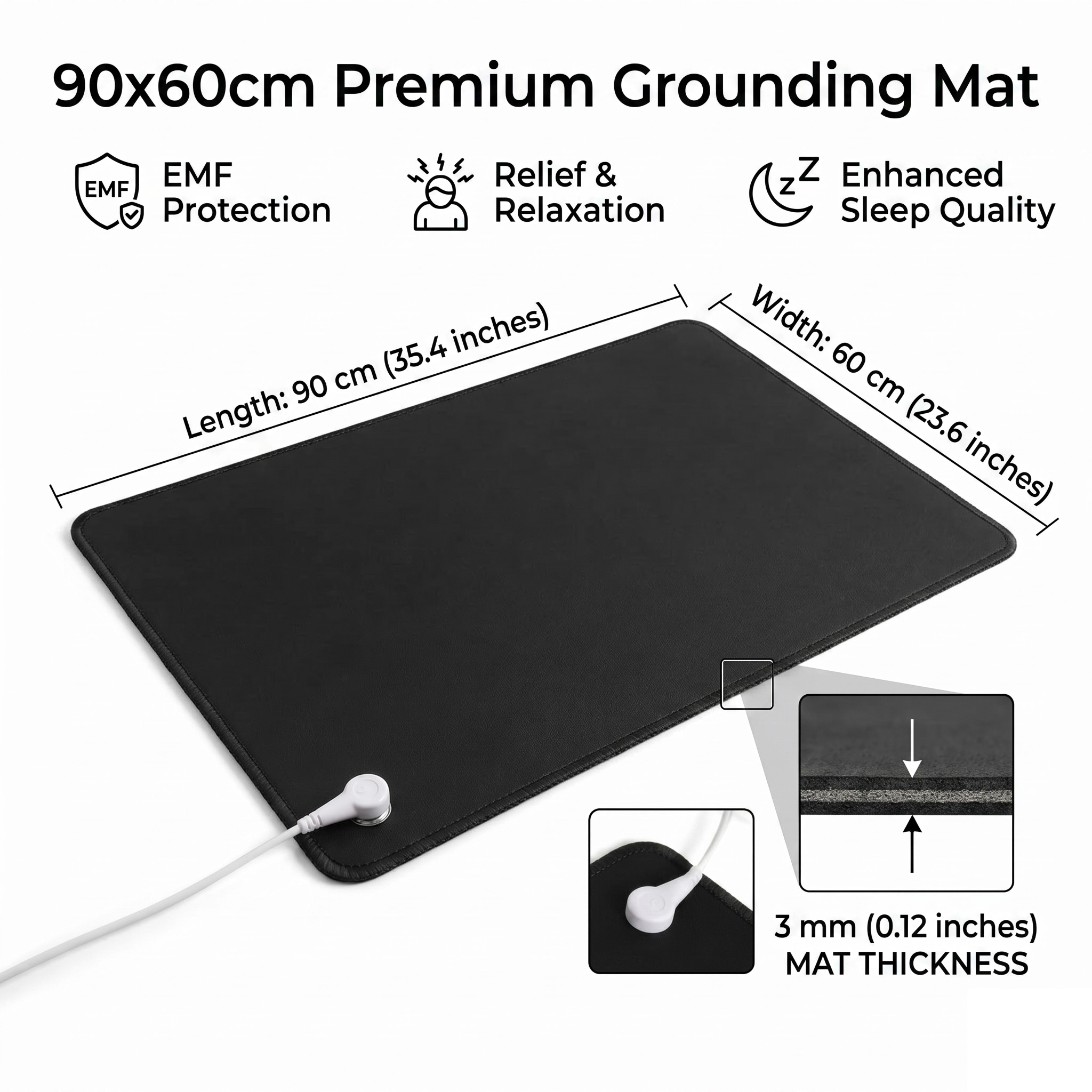 3mm PU Leather Grounding Mat E - огляд і ціна Leather Desk Pad